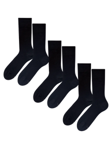 Lot de 3 chaussettes noires en coton peigné