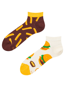 Socquettes rigolotes Burger et frites