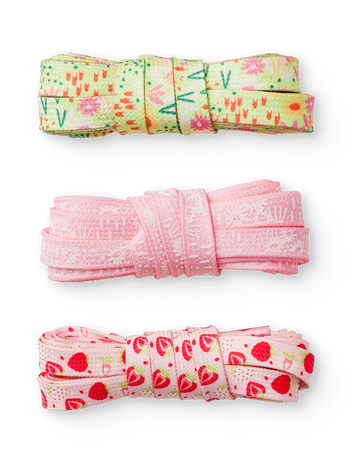Paquet de 3 paires de lacets rigolos Jardin de fleurs