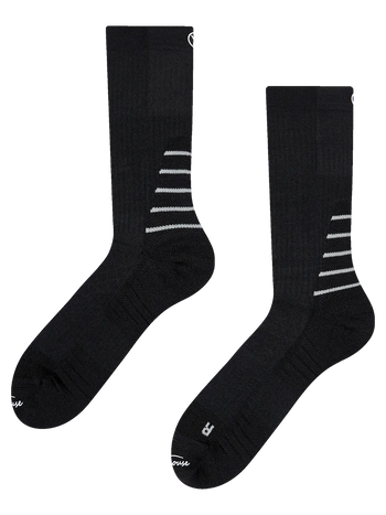 Chaussettes de randonnée mi-mollet noires pour hommes