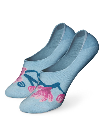 Chaussettes invisibles rigolotes Orchidée