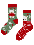 Chaussettes chaudes rigolotes pour enfants Ours portant une écharpe