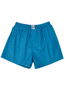 Emerald blauw herenboxershort met patroon