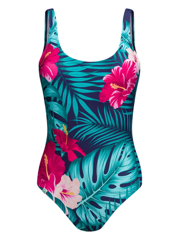 Maillot de bain une pièce rigolo Paradis tropical