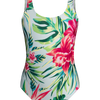 Maillot de bain une pièce rigolo pour femmes Fleurs tropicales