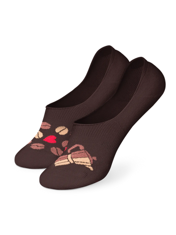 Vrolijke no-show sokken Koffieliefde