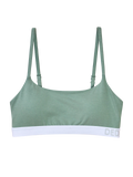 Bralette en modal vert sauge pour femmes