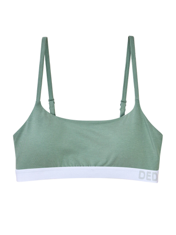Bralette en modal vert sauge pour femmes