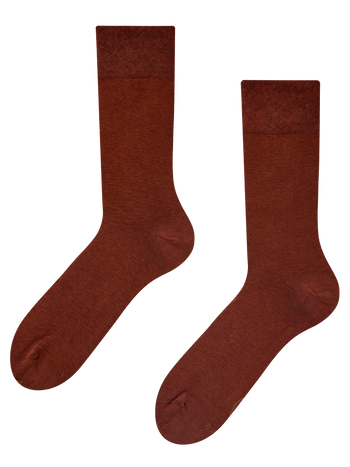 Chaussettes classiques brun noisette