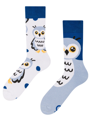 Chaussettes chaudes rigolotes Hibou des neiges