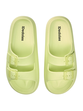 Licht-lime dames plateausandalen