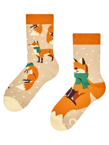 Chaussettes chaudes pour enfants Renard avec écharpe