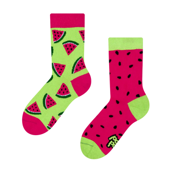 Chaussettes rigolotes pour enfants Pastèque