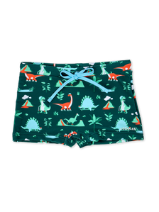 Short de bain élastique et rigolo pour enfants Skatepark dinosaure