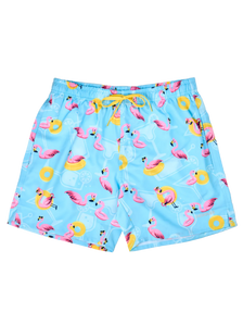 Vrolijk zwemshort voor heren Flamingo op vakantie