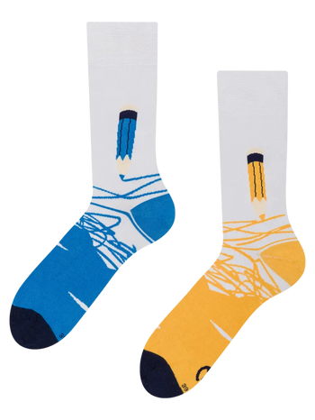 Chaussettes rigolotes en fibres de bambou Crayons de couleur