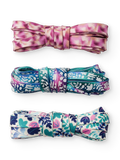 Paquet de 3 paires de lacets rigolos Feuilles turquoise