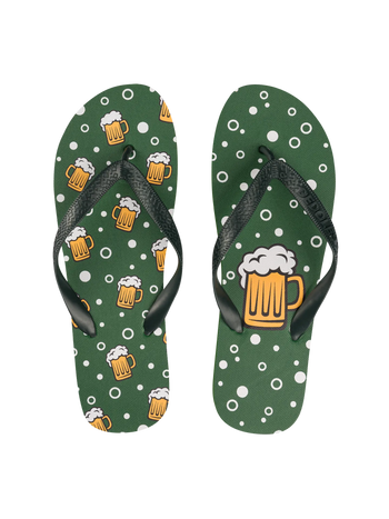 Vrolijke flip-flops Bier & bubbels