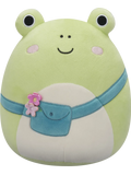 Peluche Squishmallows de 20 cm Wendy la grenouille au sac bandoulière