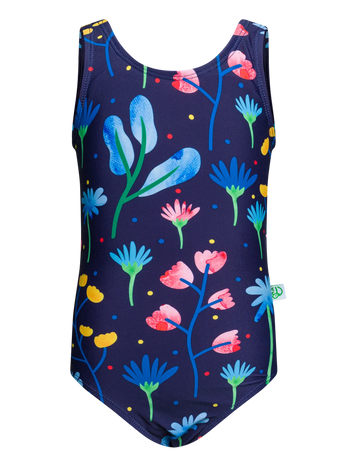 Maillot de bain rigolo pour filles Fleurs à l’aquarelle