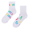 Chaussettes mi-mollet rigolotes Amour et respect