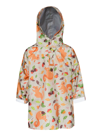 Manteau de pluie rigolo pour enfants Écureuil et noix