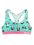 Bralette rigolote pour femmes Panda et petits cœurs