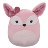 Peluche Squishmallows de 30 cm Miracle le renard fennec rose avec nœud