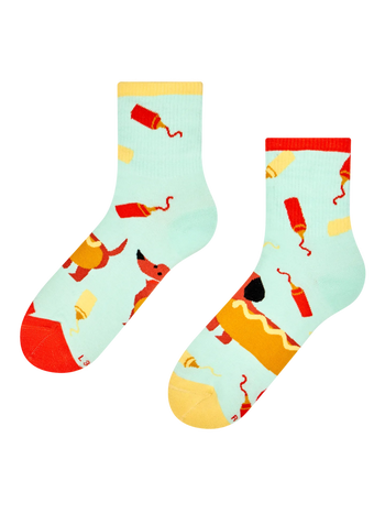 Chaussettes mi-mollet rigolotes Hotdog