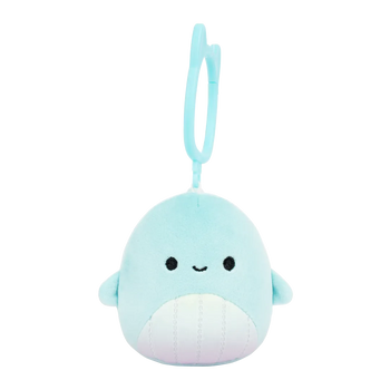 Porte-clés Squishmallows de 9 cm Shah la baleine au ventre arc-en-ciel