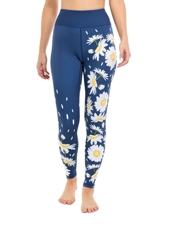 Vrolijke fitnessleggings Lente-madeliefjes