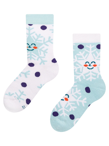 Chaussettes chaudes rigolotes pour enfants Flocons de neige joyeux