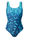 Vrolijk badpak Turquoise bloemen