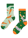 Chaussettes rigolotes pour enfants Lapin et carotte