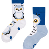 Chaussettes chaudes rigolotes pour enfants Hibou des neiges