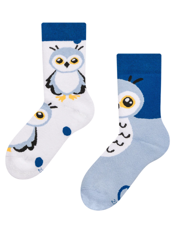 Chaussettes chaudes rigolotes pour enfants Hibou des neiges