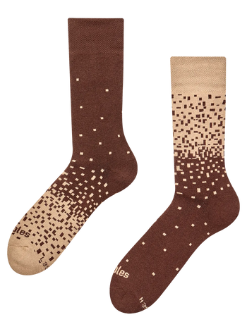 Warme sokken Bruin en beige