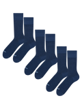 Lot de 3 chaussettes bleu nuit en coton peigné