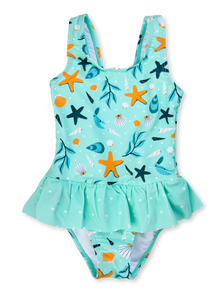 Maillot de bain rigolo pour filles Coquillages
