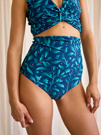MagicMix bikinibroekje voor dames Turquoise bloemen