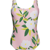 Maillot de bain une pièce rigolo pour femmes Roses blanches