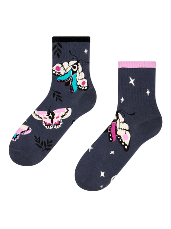 Chaussettes mi-mollet rigolotes Papillons de nuit