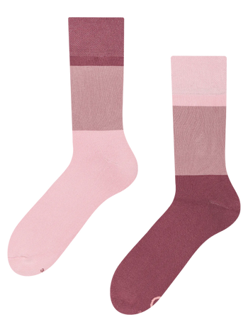 Chaussettes chaudes vieux rose tricolore