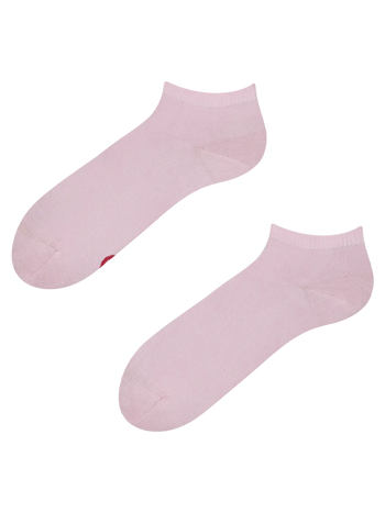 Socquettes rose pastel en fibres de bambou