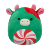 Squishmallows Ruben de groene koe met swirl buik, 20 cm