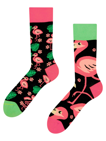 Chaussettes rigolotes Flamants roses