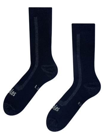 Chaussettes en éponge de laine mérinos bleu foncé