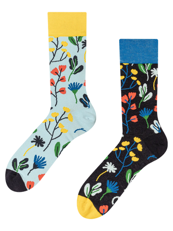 Chaussettes rigolotes Fleurs à l’aquarelle