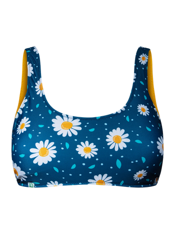 Haut de bikini de sport rigolo Fleur de marguerite