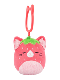 Squishmallows sleutelhanger Olma de aardbeienkat, 9 cm